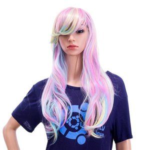 Long Curly Wave Cosplay Synthetic Wig - Halloween Costume for Women